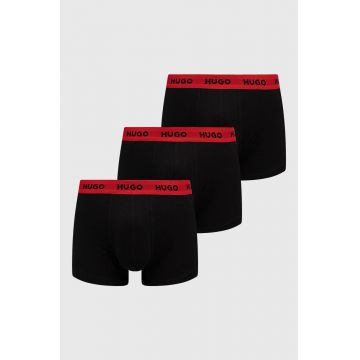 HUGO boxeri (3-pack) barbati, culoarea negru