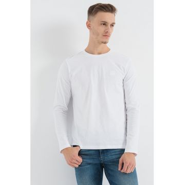 Bluza regular fit cu decolteu la baza gatului Tacks