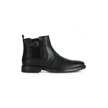 Cizme Chelsea de piele cu insertii textile Terence