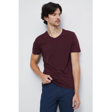 Medicine tricou barbati, culoarea bordo, neted