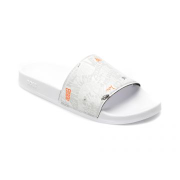 Papuci HUGO BOSS albi, 1001, din piele ecologica