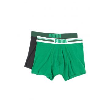 Set de boxeri verde cu maro inchis - 2 perechi