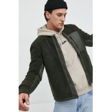 Superdry geaca barbati, culoarea verde, de tranzitie