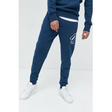 Superdry pantaloni de trening din bumbac barbati, cu imprimeu