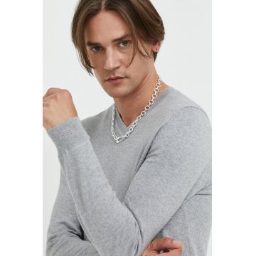Superdry pulover barbati, culoarea gri, light