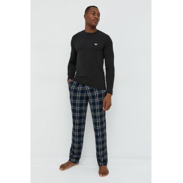 Emporio Armani Underwear pijama barbati, culoarea negru, modelator