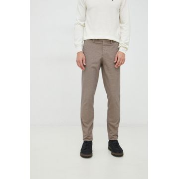 Manuel Ritz pantaloni barbati, culoarea bej, drept