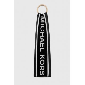 Michael Kors fular barbati, culoarea negru, modelator Michael Kors fular barbati, culoarea negru, modelator