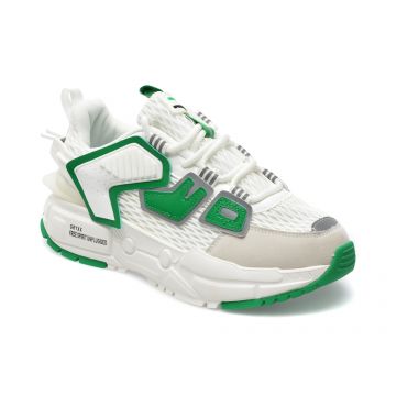 Pantofi sport GRYXX albi, HX826869, din material textil si piele ecologica