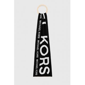 Michael Kors fular barbati, culoarea negru, modelator Michael Kors fular barbati, culoarea negru, modelator