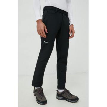 Salewa pantaloni de exterior Puez Dolomitic 2 barbati, culoarea negru