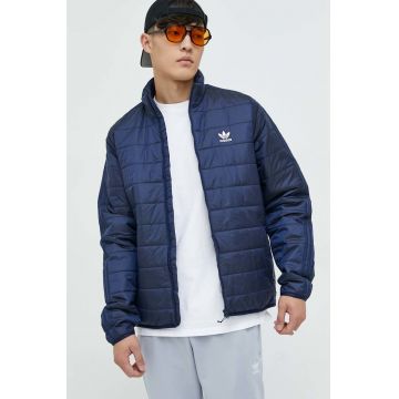 adidas Originals geaca barbati, culoarea albastru marin, de tranzitie