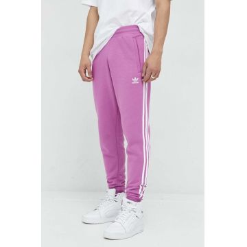 adidas Originals pantaloni de trening barbati, culoarea roz, cu imprimeu