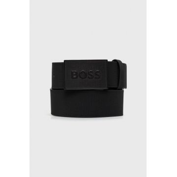BOSS curea de piele barbati, culoarea negru
