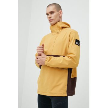 Jack Wolfskin geaca barbati, culoarea galben, de tranzitie