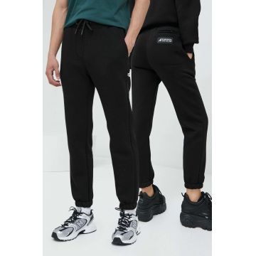 Kangol pantaloni de trening unisex, culoarea negru, neted