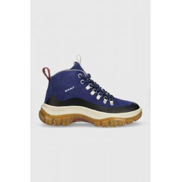 Gant sneakers din piele Hillark culoarea albastru marin