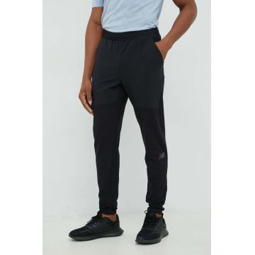 New Balance pantaloni de antrenament Q Speed barbati, culoarea negru