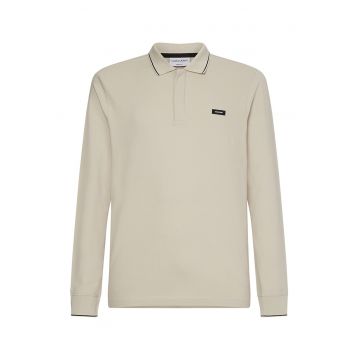 Bluza polo regular fit cu material pique