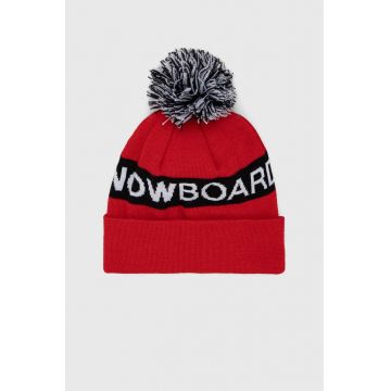DC caciula culoarea rosu, din tricot gros DC caciula culoarea rosu, din tricot gros