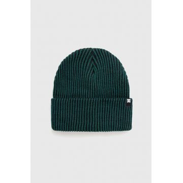 DC caciula culoarea verde, din tricot gros DC caciula culoarea verde, din tricot gros