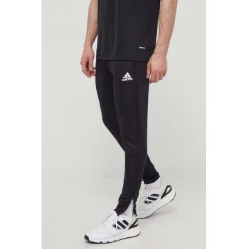 adidas Performance pantaloni de antrenament Entrada 22 bărbați, culoarea negru, mulați HC0332
