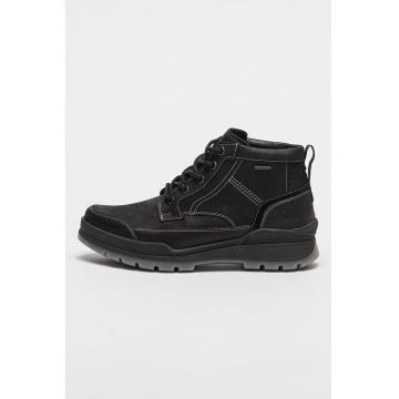 Ghete de piele cu cusaturi contrastante Tony - Negru