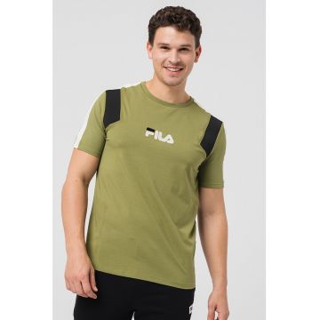 Tricou regular fit cu broderie logo Bormio