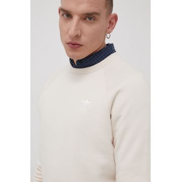 Adidas Originals Bluză HE9428 bărbați, culoarea crem, cu imprimeu