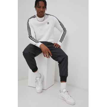 Adidas Originals Bluză HE9483 bărbați, culoarea alb, material neted