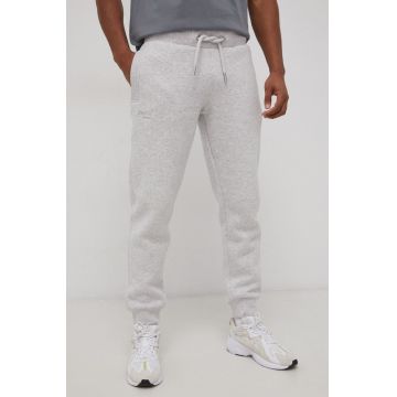 Superdry Pantaloni bărbați, culoarea gri, melanj