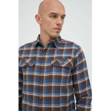 Columbia camasa barbati, culoarea albastru marin, cu guler clasic, regular