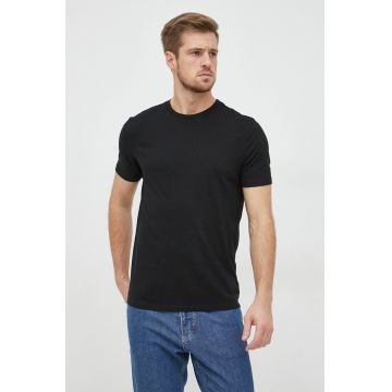 GAP tricou din bumbac culoarea negru, neted