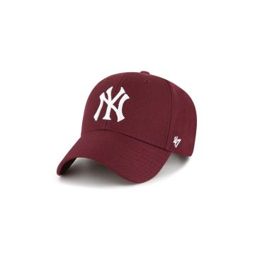 47brand șapcă din amestec de lână Mlb New York Yankees culoarea bordo, cu imprimeu