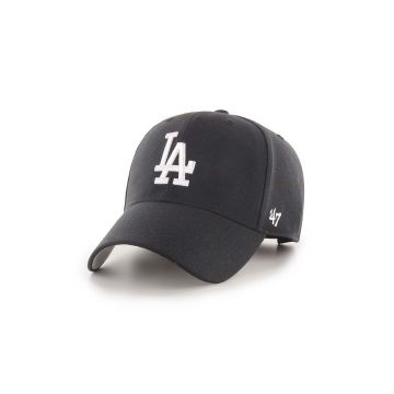 47brand sapca Mlb Los Angeles Dodgers culoarea negru, cu imprimeu
