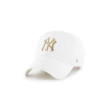 47brand sapca Mlb New York Yankees culoarea alb, cu imprimeu