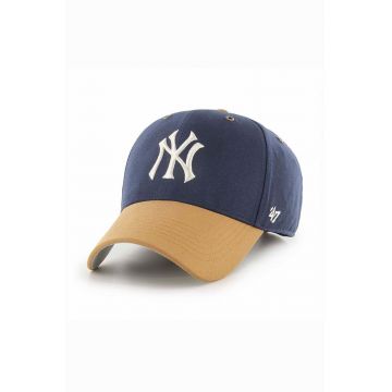 47brand sapca Mlb New York Yankees culoarea albastru marin, cu imprimeu