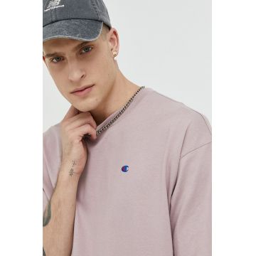 Champion tricou culoarea roz, neted 216548-MS053