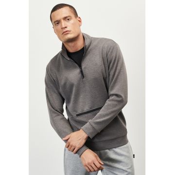 Bluza sport cu fenta cu fermoar