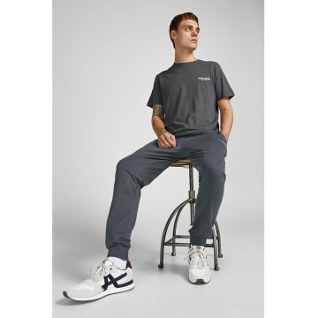 Set de tricou din bumbac cu logo si pantaloni sport