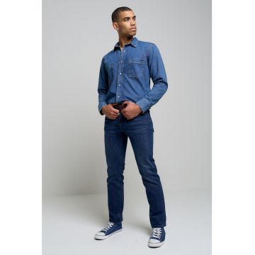 Camasa de denim cu buzunare aplicate Raphael