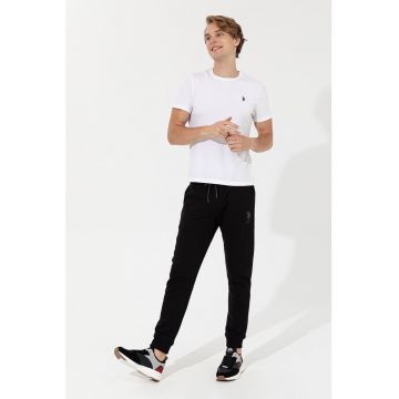 Pantaloni sport slim fit cu broderie logo