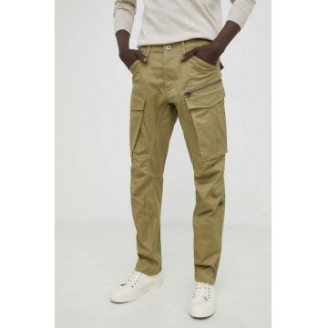 G-Star Raw pantaloni barbati, culoarea verde, drept