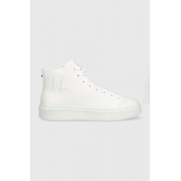 Karl Lagerfeld sneakers din piele Kl52265 Maxi Kup culoarea alb