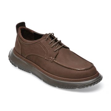 Pantofi OTTER maro, M63449, din nabuc