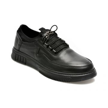 Pantofi OTTER negri, M66869, din piele naturala