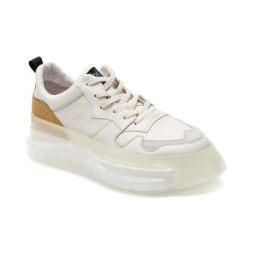 Pantofi sport GRYXX albi, LN119, din piele naturala