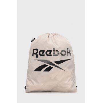 Reebok rucsac culoarea bej, cu imprimeu