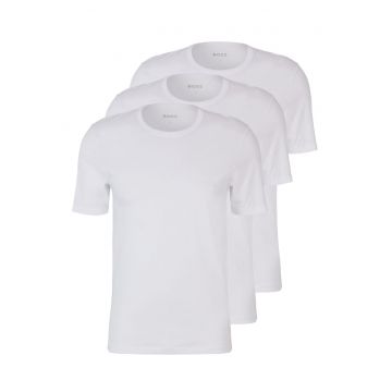 Set de tricouri de casa cu detaliu logo - 3 piese - Alb