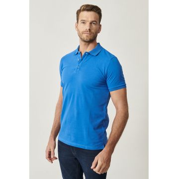 Tricou polo slim fit de bumbac